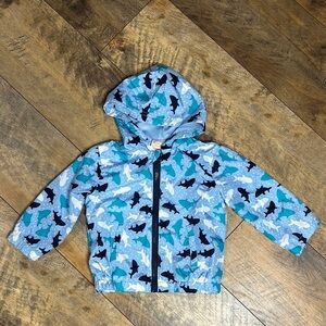 WONDER NATION Kids’ Shark Print Windbreaker Jacket, Size 18M, EUC